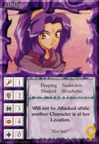 Scan of 'Alielle' Ani-Mayhem card
