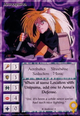 Scan of 'Annapuna' Ani-Mayhem card
