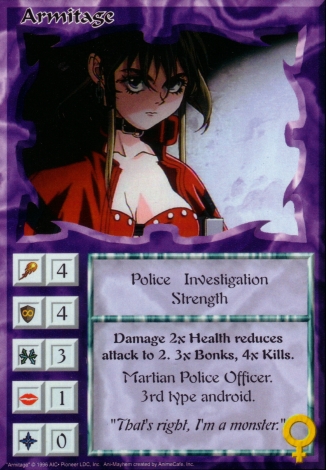 Scan of 'Armitage' Ani-Mayhem card