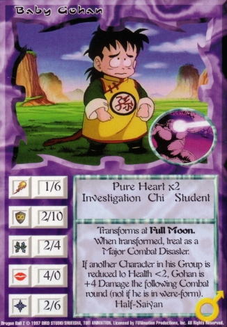 Scan of final 'Baby Gohan' Ani-Mayhem card