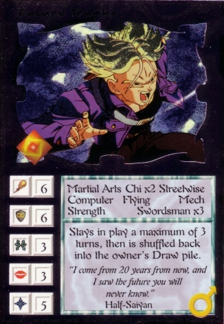 Scan of final 'Future Trunks' Ani-Mayhem card