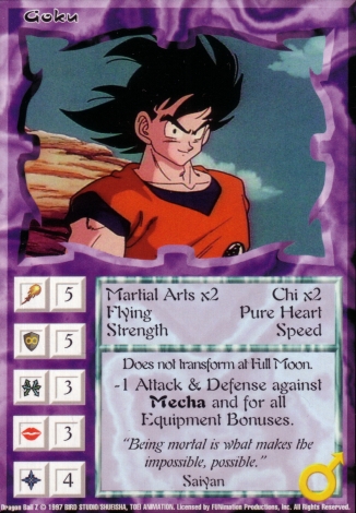 Scan of final 'Goku' Ani-Mayhem card