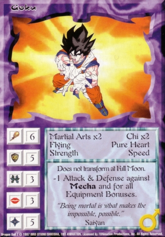 Scan of 'Goku' Ani-Mayhem card