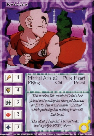 Scan of final 'Krillin' Ani-Mayhem card