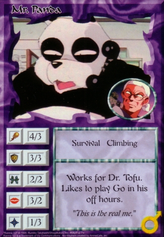 Scan of 'Mr. Panda' Ani-Mayhem card