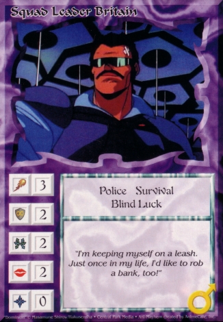 Scan of 'Squad Leader Britain' Ani-Mayhem card