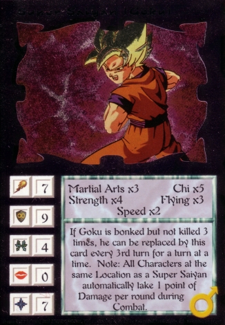 Scan of 'Super Saiyan (Goku)' Ani-Mayhem card