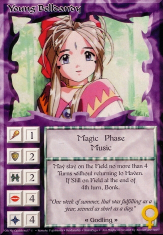 Scan of 'Young Belldandy' Ani-Mayhem card