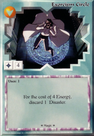 Scan of 'Exorcism Circle' Ani-Mayhem card