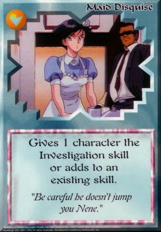 Scan of 'Maid Disquise' Ani-Mayhem card