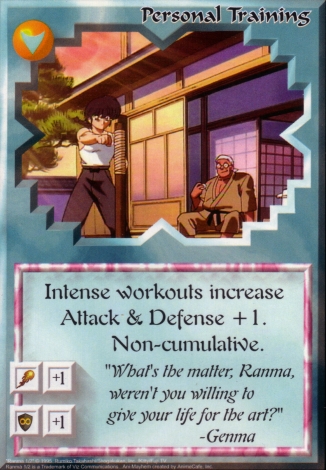 Scan of 'Personal Training' Ani-Mayhem card