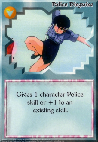 Scan of 'Police Disguise' Ani-Mayhem card