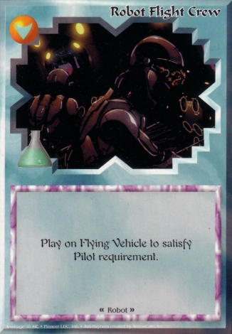 Scan of 'Robot Flight Crew' Ani-Mayhem card