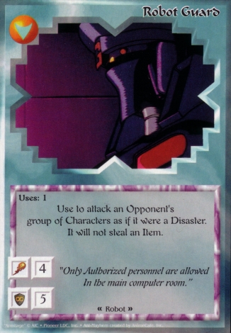 Scan of 'Robot Guard' Ani-Mayhem card