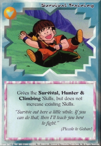 Scan of final 'Survival Training' Ani-Mayhem card
