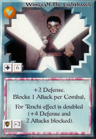 Scan of 'Wings Of The Light Hawk' Ani-Mayhem card