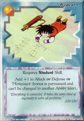 Scan of 'Algebra' Ani-Mayhem card