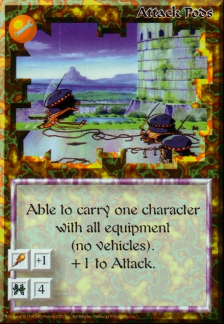 Scan of 'Attack Pods' Ani-Mayhem card