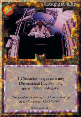 Scan of 'Computer Link' Ani-Mayhem card