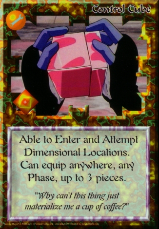 Scan of 'Control Cube' Ani-Mayhem card