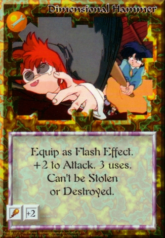 Scan of 'Dimensional Hammer' Ani-Mayhem card
