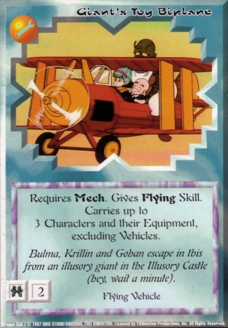 Scan of 'Giant's Toy Biplane' Ani-Mayhem card