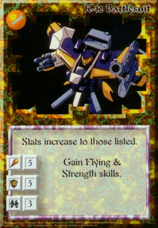 Scan of 'K-12 Battlesuit' Ani-Mayhem card