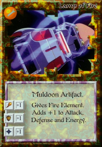 Scan of 'Lamp of Fire' Ani-Mayhem card