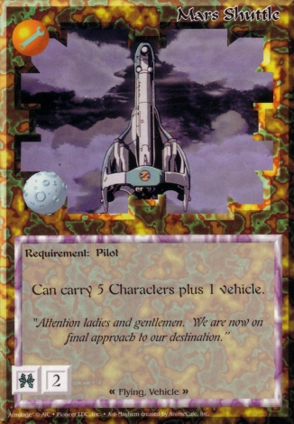 Scan of 'Mars Shuttle' Ani-Mayhem card