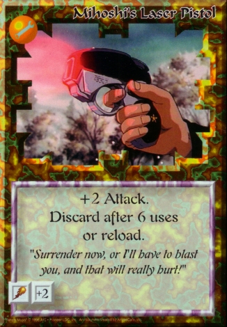 Scan of 'Mihoshi's Laser Pistol' Ani-Mayhem card