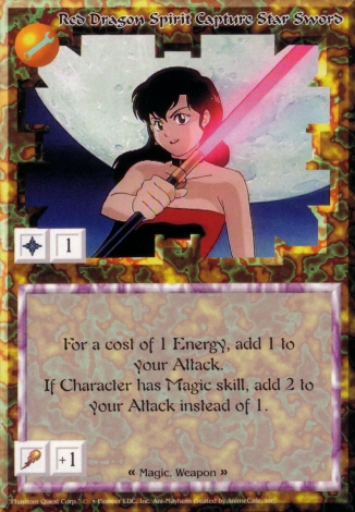 Scan of 'Red Dragon Spirit Capture Star Sword' Ani-Mayhem card