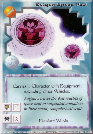 Scan of 'Saiyan Space Pod' Ani-Mayhem card