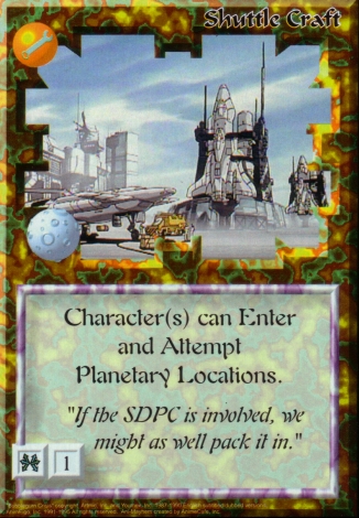 Scan of 'Shuttle Craft' Ani-Mayhem card