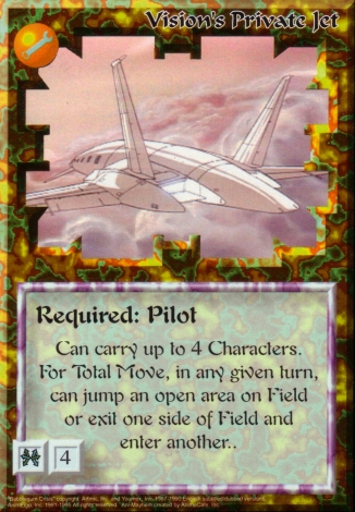 Scan of 'Vision's Private Jet' Ani-Mayhem card