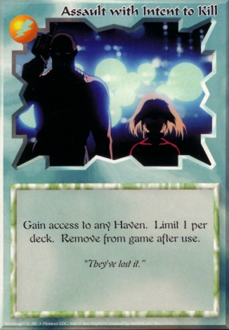 Scan of 'Assault with Intent to Kill' Ani-Mayhem card