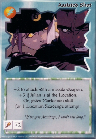 Scan of 'Assisted Shot' Ani-Mayhem card