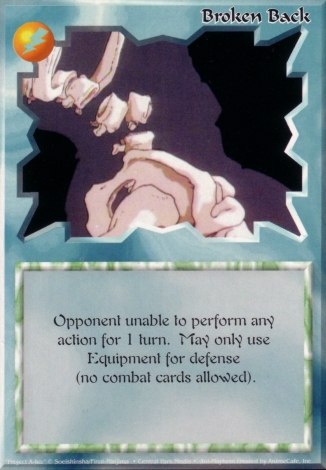 Scan of 'Broken Back' Ani-Mayhem card