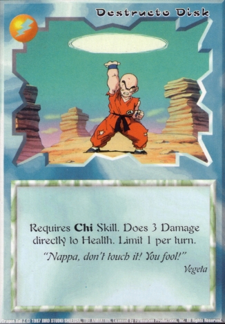 Scan of 'Destructo Disk' Ani-Mayhem card
