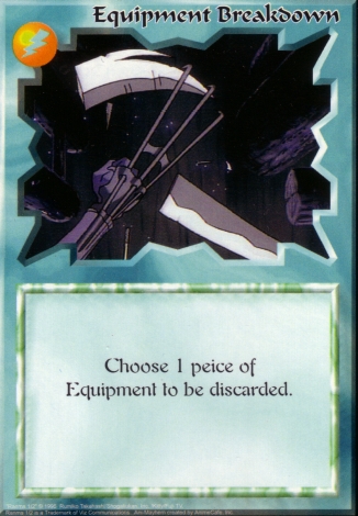 Scan of 'Equipment Breakdown' Ani-Mayhem card