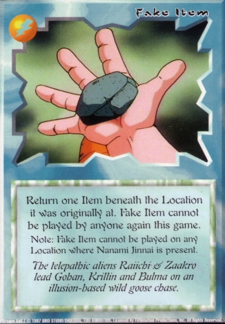 Scan of 'Fake Item' Ani-Mayhem card