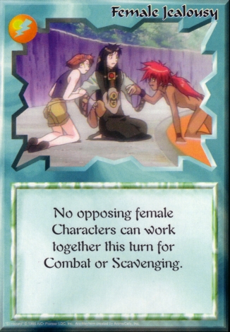 Scan of 'Female Jealousy' Ani-Mayhem card