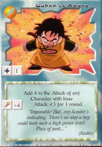 Scan of final 'Gohan is Angry...' Ani-Mayhem card