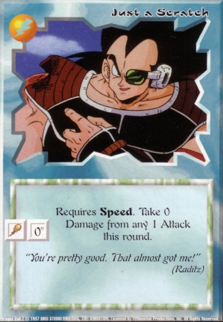 Scan of 'Just a Scratch' Ani-Mayhem card