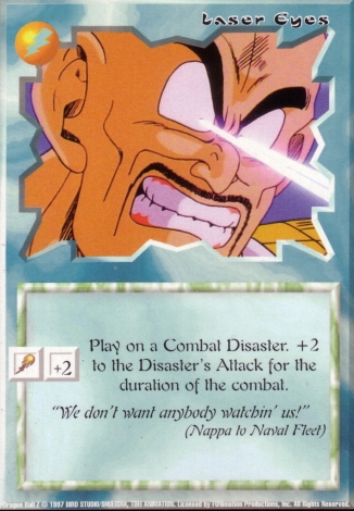 Scan of final 'Laser Eyes' Ani-Mayhem card
