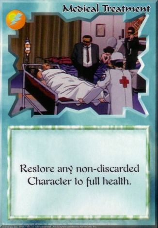 Scan of 'Medical Treatment' Ani-Mayhem card