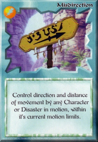 Scan of 'Misdirection' Ani-Mayhem card