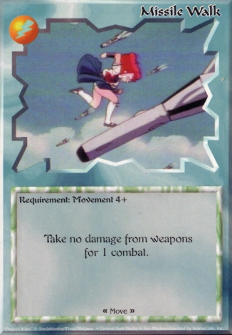 Scan of 'Missile Walk' Ani-Mayhem card