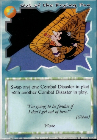 Scan of 'Out of the Frying Pan' Ani-Mayhem card