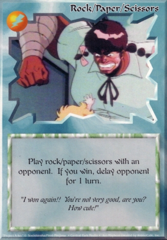 Scan of 'Rock/Paper/Scissors' Ani-Mayhem card