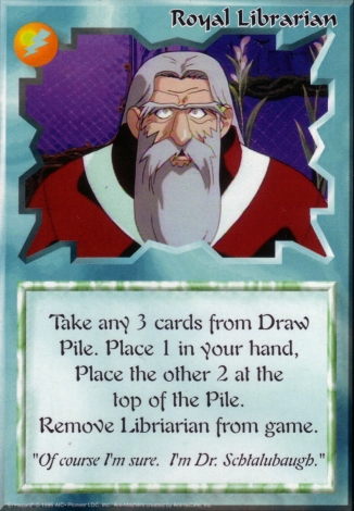 Scan of 'Royal Librarian' Ani-Mayhem card